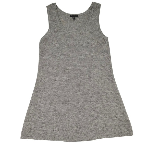 Eileen Fisher Tops - Eileen Fisher 100% Alpaca Sweater Tunic Top XS Gray Minimal Sleeveless Knit Tank